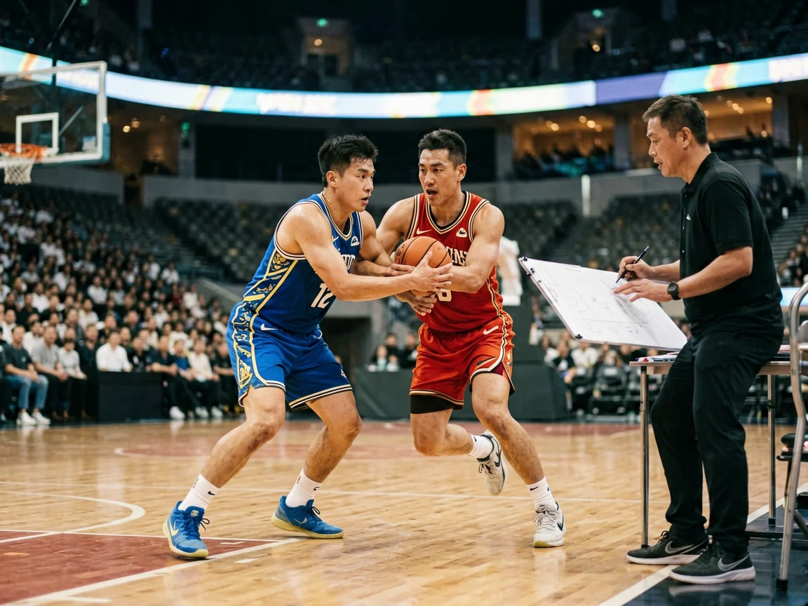 篮球赛前热身，郭艾伦MVP